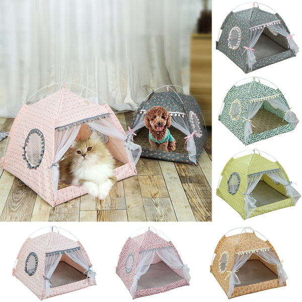 Pet Breathable Indoor Tent Pet Cozy House Small Medium Dog Cat Foldable Bed Cat House Puppy Kitten Bed Animals Home Products