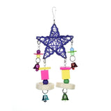 10 Styles Parrot Toys Wood Birds Standing Chewing Rack Toys Bead Ball Heart Star Shape Parrot Toy Bird Toys Accessories Supplies