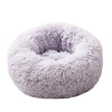 Round Dog Bed Washable Long Plush Dog Kennel Cat House Super Soft Cotton Mats Sofa For Dog Basket Pet Warm Sleeping Bed 6 Colors