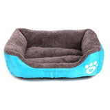 Dog Bed Mat House Pad Warm Winter Pet House Nest Dog Stripe Bed With Kennel For Small Medium Large Dogs Plush Cozy Nest
