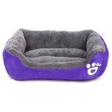 Dog Bed Mat House Pad Warm Winter Pet House Nest Dog Stripe Bed With Kennel For Small Medium Large Dogs Plush Cozy Nest