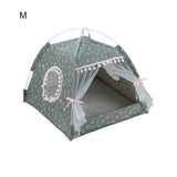2019 Portable Foldable Pet Dog Tent House Breathable Print Pet Cat House With Net Outdoor Indoor Mesh Cat Small Dog Tent House O