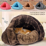 Pet Dog Cat Cave Igloo Cages Bed Basket House Kitten Soft Cozy Indoor Cushion Kennel Cages