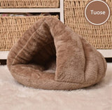 2 Size Puppy Pet Cat Dog Soft Warm Nest Kennel Bed Cave House Sleeping Bag Mat Pad Tent S L 7 Colors Pets Winter Warm Cozy Beds