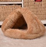 2 Size Puppy Pet Cat Dog Soft Warm Nest Kennel Bed Cave House Sleeping Bag Mat Pad Tent S L 7 Colors Pets Winter Warm Cozy Beds