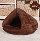 2 Size Puppy Pet Cat Dog Soft Warm Nest Kennel Bed Cave House Sleeping Bag Mat Pad Tent S L 7 Colors Pets Winter Warm Cozy Beds