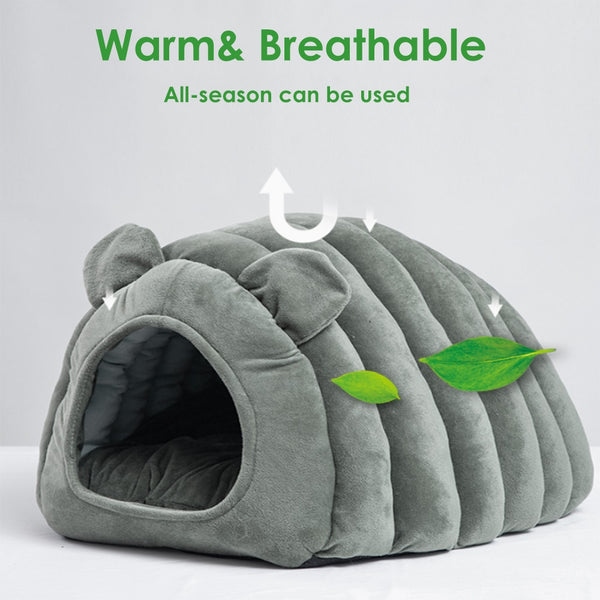 1 Pcs New Arrival Pet Cat Nest Dog Bed Warm Small for 5-8kg Cats Dogs Collapsible Cat Cave Cute Sleeping Mats Winter Products