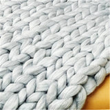 QQQPET Rough Hand woven Cat Wool Blanket Washable Dog Pet Nest Blanket Cat Warm Bed Plush Wool Cotton Cozy Nest Mat Pad