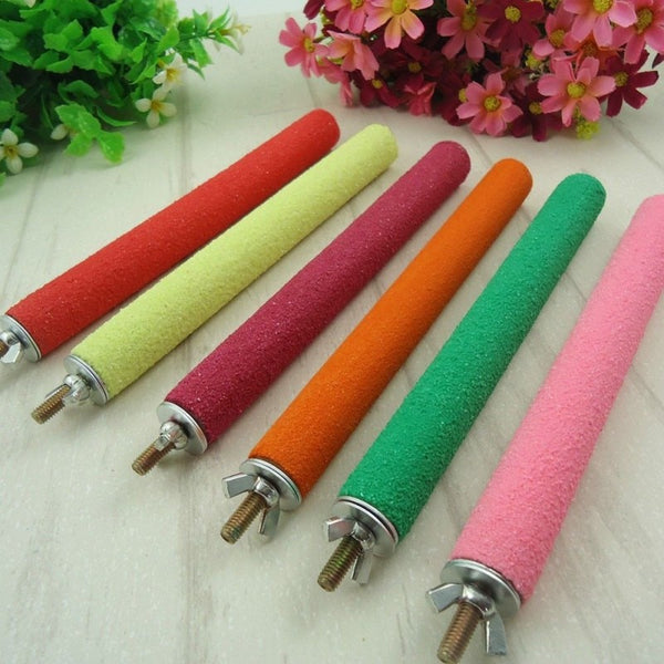 Parrot Toys Pet Bird Cage Perches Stand Platform Paw Grinding Bites Toy For Parrot Parakeet Pet Birds Accessories