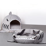 Dropship Pet Cat Bed Soft Pet Cushion Dog House Shark For Large Dogs Tent High Quality Cotton Small Sleeping Bag Product Items