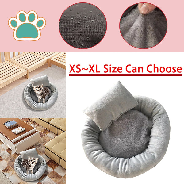 Winter Warm Comfortable Plush Kennel Dogs Pet Bed With pillows Litter Deep Sleep PV Cat Litter Sleeping Bed Soft Puppy Bed#30