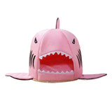 Pet Dog Cats Soft Sleeping Bed House Pad Shark Shape Warm Cushion Nests Kennel