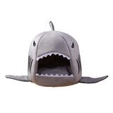 Pet Dog Cats Soft Sleeping Bed House Pad Shark Shape Warm Cushion Nests Kennel