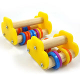 Parrot Toys Parrot Roller Skates Wood Parrot Roller Birds Skateboard Toys Parrot Toy Bird Toys Accessories Supplies