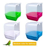 1PCS Parrot Bathtub With Mirror Pet Cage Accessories Bird Bath Shower Box Bird Cage Pet Small Bird Parrot Cage Bird Toys