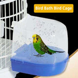 1PCS Parrot Bathtub With Mirror Pet Cage Accessories Bird Bath Shower Box Bird Cage Pet Small Bird Parrot Cage Bird Toys