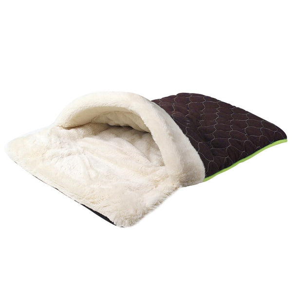 Winter Warm Pet Cat Dog Bed Soft Fleece Pet Nest Slipper Shape Cushion Small Dog Puppy Kennel House Sleeping Bag Nest Cave Bed
