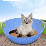 Newly Pet Cat Bed Felt Cloth Sleeping Mat Basket Breathable Pet Cave Kitten Nest