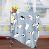 Soft Fleece Dog Mats Bullterrier Bulldog Blankets For Bed Mats House Cats Dogs Bed Blanket Sofa bed Cover