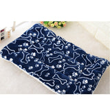 Winter Pet Dog Warm Soft Cushion Print Flannel Cotton Mattress Cats Dogs Mat Puppy Blanket Bed Pads