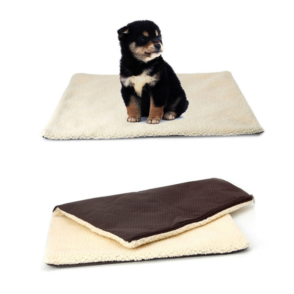 New Self Heating Cat Dog Pet Bed Cushion Pet Thermal Warm Fleece Rug Mattress Super Sheepskin
