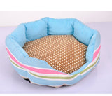 Dog Pet Breathable Sleeping Mat Bed Puppy Cat Doggie Cooling Pad Cushion Oval Grid Bamboo Mats High Quality