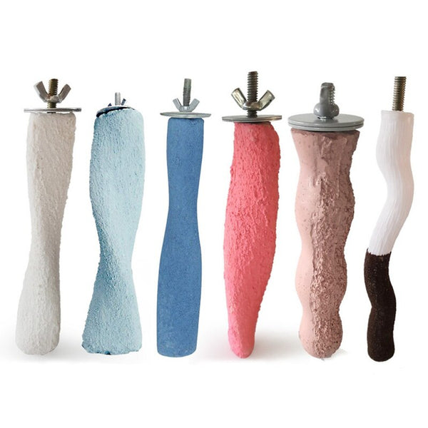 1Pc Pet Parrot Toys Bird Cage Perches Stand Platform Paw Grinding Bites Toys for Parrot Parakeet Pet Birds Accessories