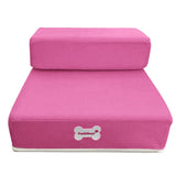 Breathable Mesh Foldable Pet Stairs Detachable Pet Bed Stairs Dog Ramp 2 Steps Ladder for Small Dogs Puppy Cat Bed Cushion Mat